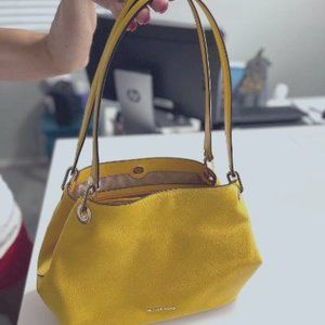 Michael Kors Raven Large Leather Shoulder Tote Sunflower Yellow (NWT)